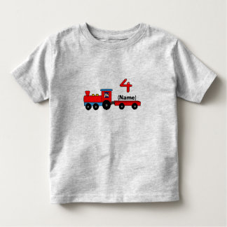 Camiseta Infantil 4o T-shirt personalizado aniversário do trem