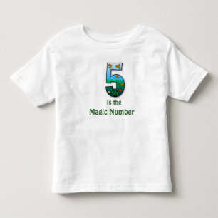 Camiseta Infantil 5 são o t-shirt das crianças do número mágico