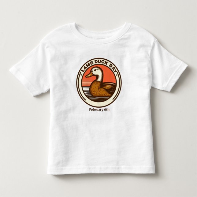Camiseta Infantil 6 de Fev - Dia do Pato Lame (Frente)