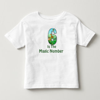 Camiseta Infantil 6 são o t-shirt das crianças do número mágico