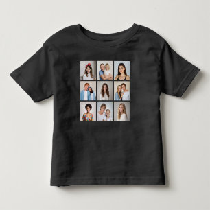 Camiseta Infantil 9 Colagem De Fotos - A Cor De Fundo Pode Ser Alter
