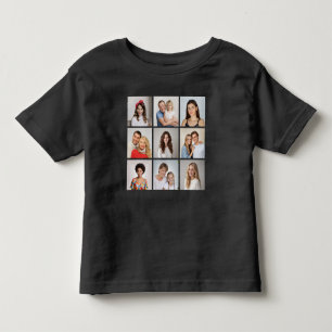 Camiseta Infantil 9 Colagem De Fotos - A Cor De Fundo Pode Ser Alter
