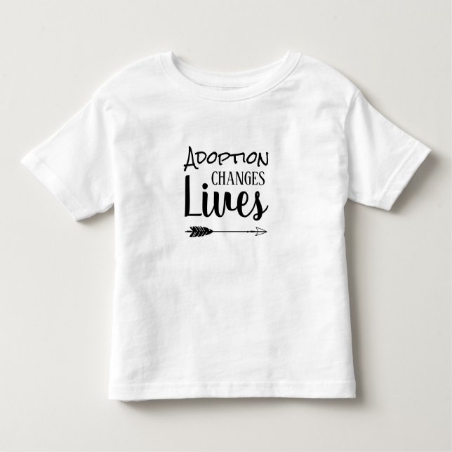Camiseta Infantil A adopção muda vidas - adote adoptivo (Frente)