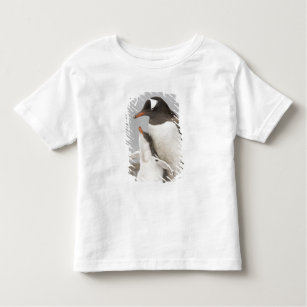 Camiseta Infantil A Antártica, ilha de Aitcho. Pintinho do pinguim