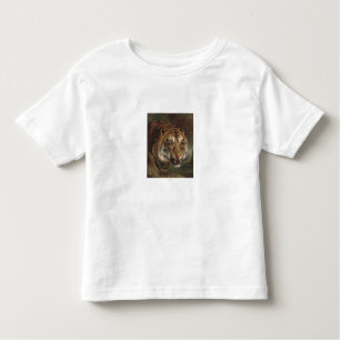 Camiseta Infantil A arte da pintura do tigre listra o gato de selva