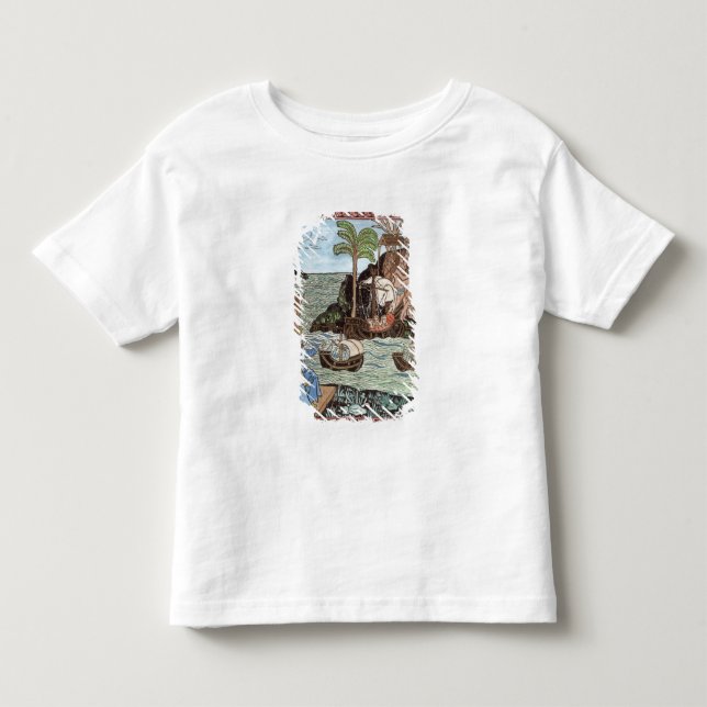 Camiseta Infantil A aterragem de Columbo (Frente)