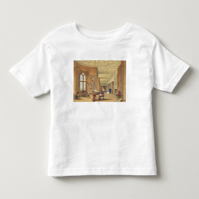 Camiseta Infantil A biblioteca, castelo de Windsor, 1838 (litho da (Frente)