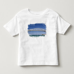 Camiseta Infantil A Blue Water Bridge é uma ponte de vão duplo