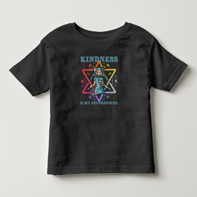 Camiseta Infantil A bondade é o meu superpoder (Frente)