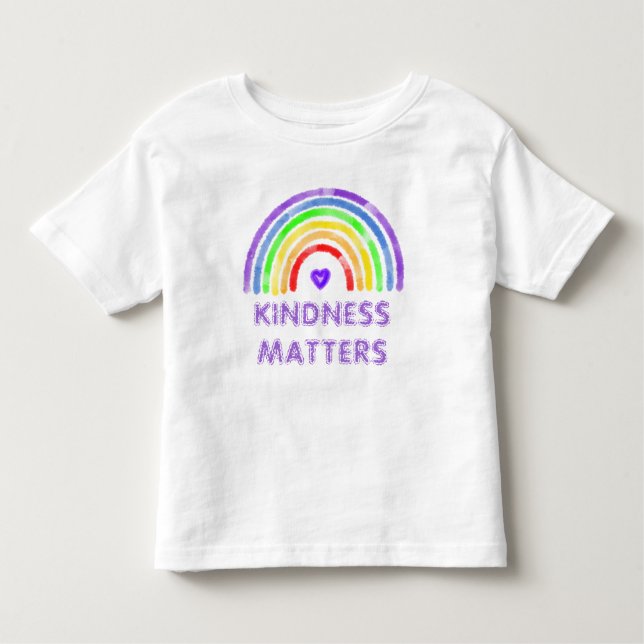 Camiseta Infantil A bondade importa | Arco-íris (Frente)