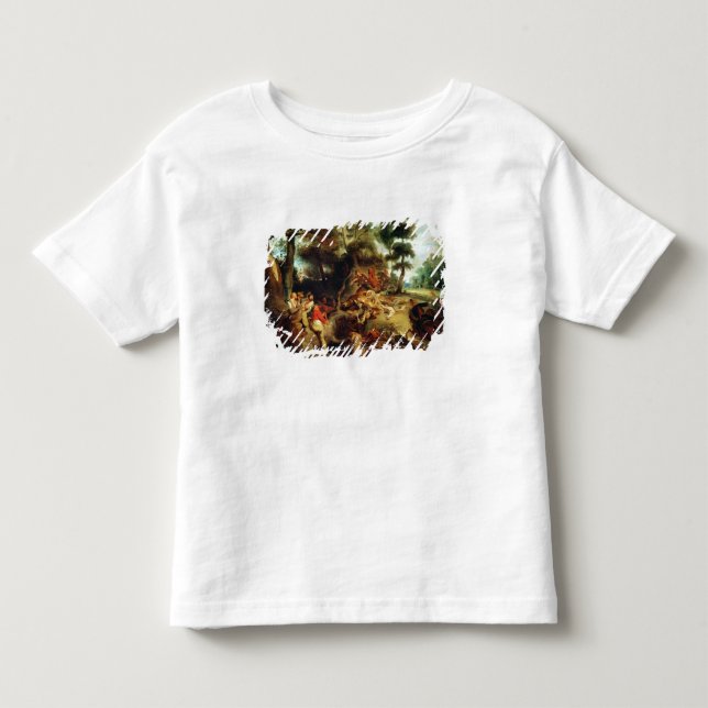 Camiseta Infantil A caça do javali (Frente)