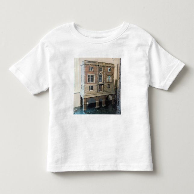 Camiseta Infantil A casa de boneca balustraded inglês com balcão (Frente)