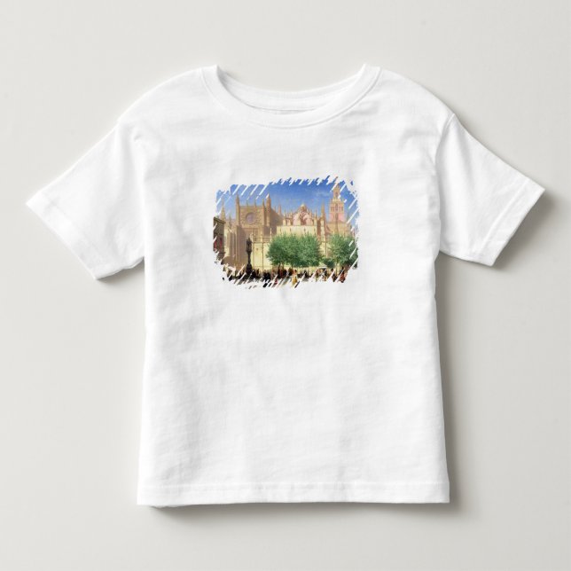 Camiseta Infantil A catedral de Sevilha (Frente)