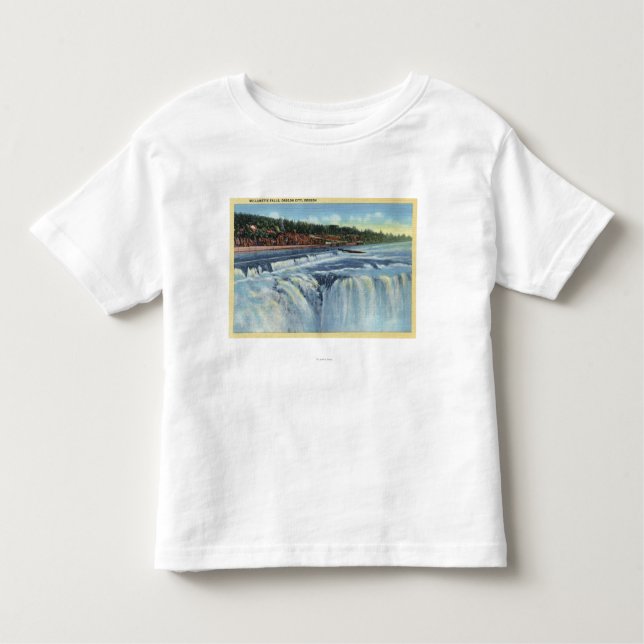 Camiseta Infantil A cidade de Oregon, ORWillamette cai ViewCity, OU (Frente)