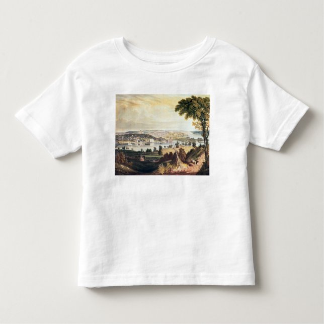 Camiseta Infantil A cidade de Washington além do marinho (Frente)