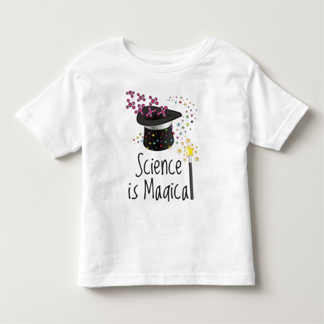 Camiseta Infantil A ciência é mágica (Frente)