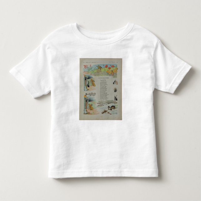 Camiseta Infantil A cigarra e a formiga das fábulas (Frente)