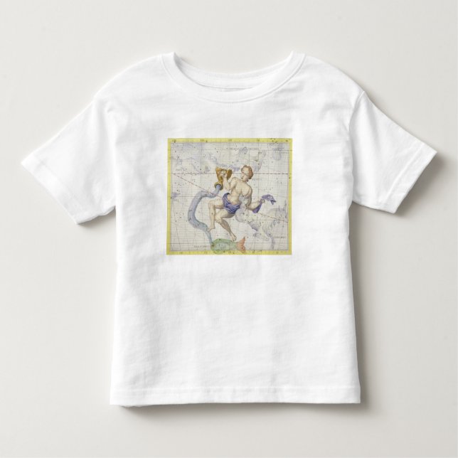 Camiseta Infantil A constelação de Aquário, chapeia 9 'do atlas Coe (Frente)