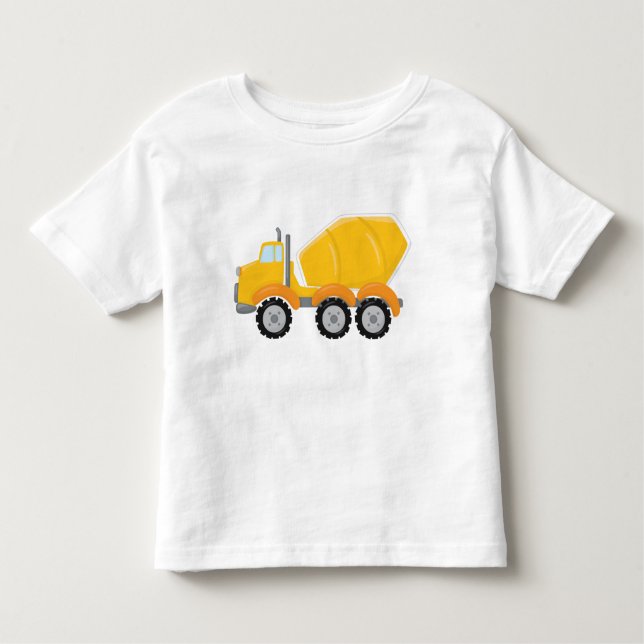 Camiseta Infantil A criança da construção do misturador de cimento (Frente)