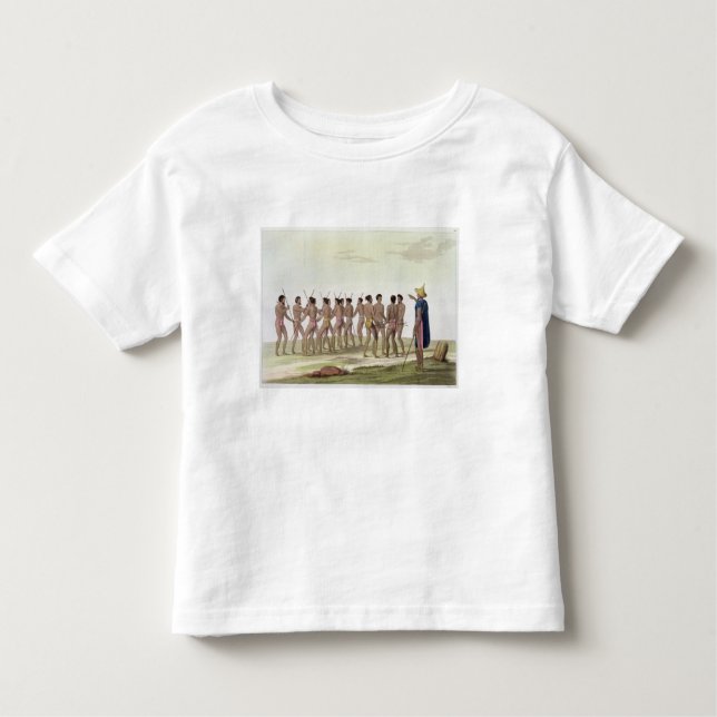 Camiseta Infantil A dança de guerra dos insulares de Caroline, (Frente)