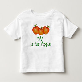Camiseta Infantil A é para Apple aprende soletrar o t-shirt da