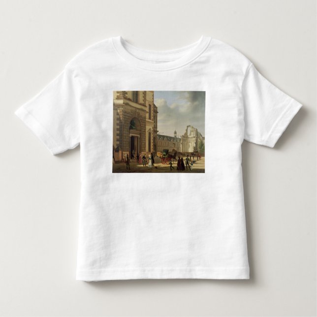 Camiseta Infantil A entrada ao Musee de Louvre e St. (Frente)