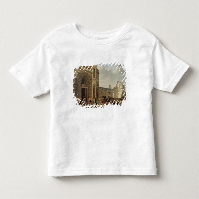 Camiseta Infantil A entrada ao Musee de Louvre e St. (Frente)