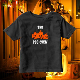 Camiseta Infantil A Equipe Boo Halloween Moderno Família Combinando