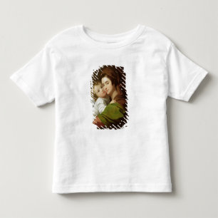 Camiseta Infantil A esposa do artista, Elizabeth, e seu filho Raphae