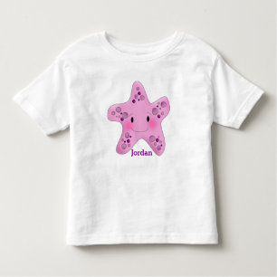 Camiseta Infantil A estrela do mar bonito do miúdo