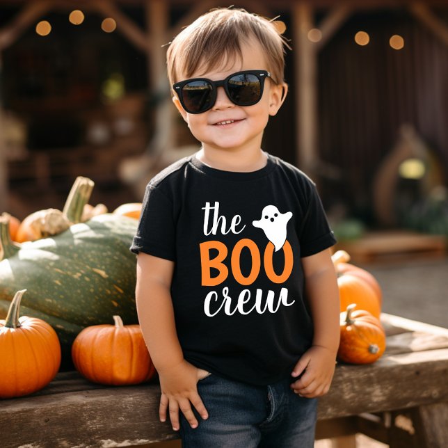 Camiseta Infantil A Família Boo Crew Orange Halloween Combina (Criador carregado)