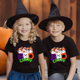 Camiseta Infantil A Família Colorida de Halloween Correspondente a T