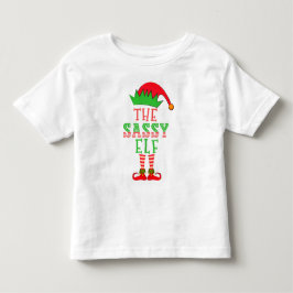 Camiseta Infantil A Família de Natal Sassy Elf Matando Pajama