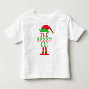 Camiseta Infantil A Família de Natal Sassy Elf Matando Pajama