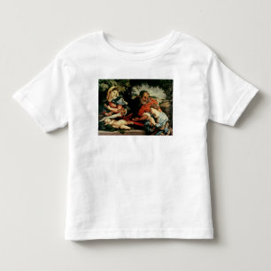 Camiseta Infantil A família santamente com St. Catherine de