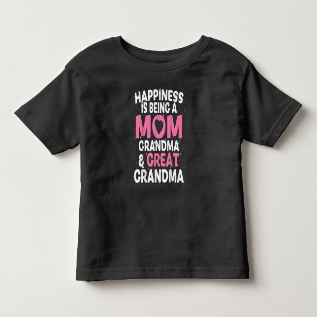 Camiseta Infantil A Felicidade É Ser Um Presente Engraçado Da Vovó E (Frente)