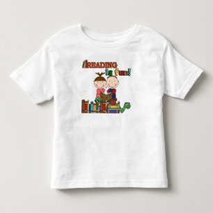 Camiseta Infantil A figura leitura da vara dos miúdos é divertimento