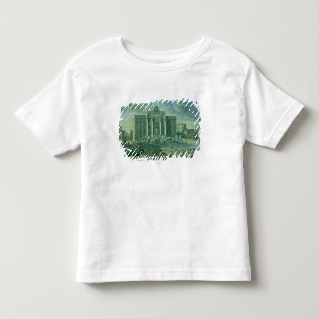 Camiseta Infantil A fonte do Trevi em Roma, 1753-56 (Frente)