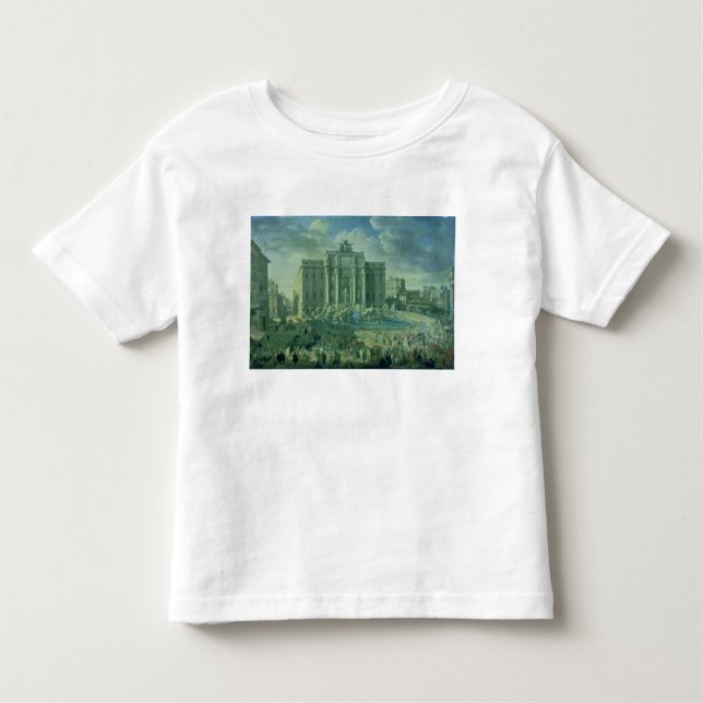 Camiseta Infantil A fonte do Trevi em Roma, 1753-56 (Frente)