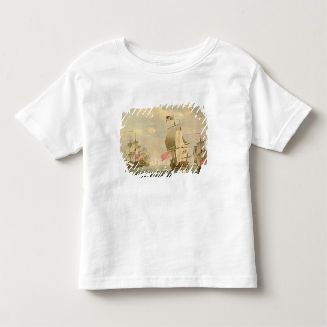 Camiseta Infantil A frota inglesa sob a vela (Frente)