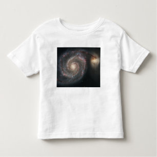 Camiseta Infantil A galáxia redemoinho (M51) e a galáxia companheira
