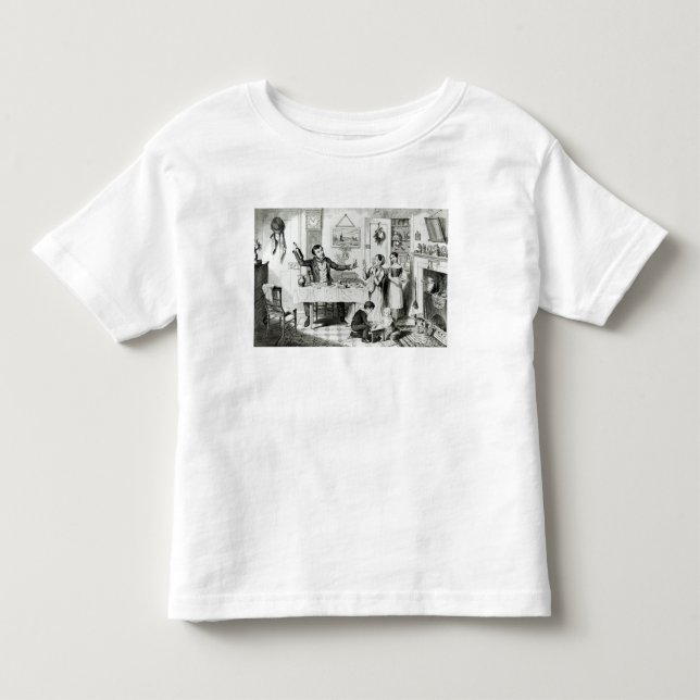 Camiseta Infantil A garrafa, placa mim (Frente)