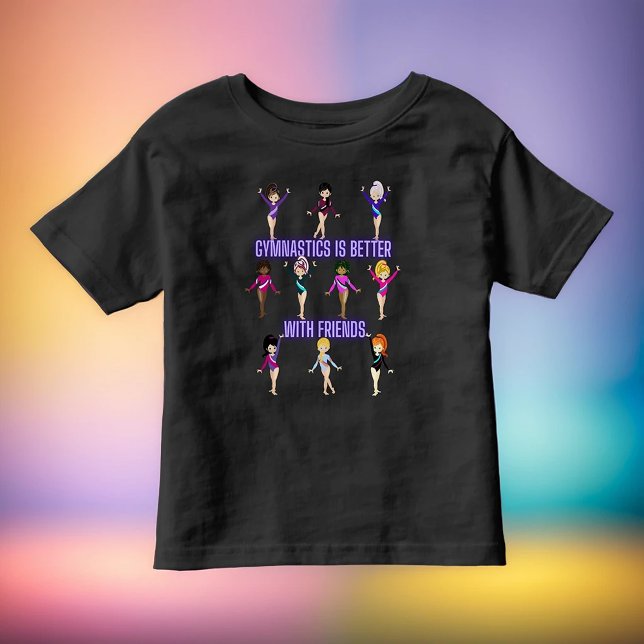 Camiseta Infantil A ginástica é melhor com amigos   (Criador carregado)