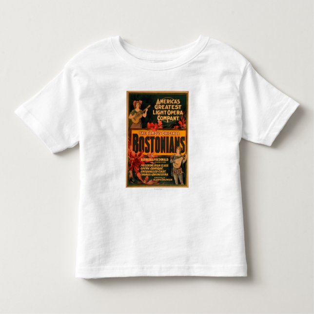 Camiseta Infantil A grande ópera clara de Bostonians América (Frente)