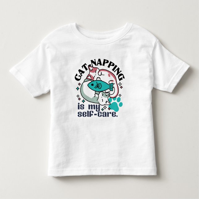 Camiseta Infantil A Guarda-Gato É A Minha Autoassistência: Gatos Com (Frente)