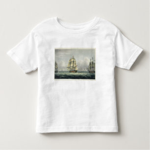 Camiseta Infantil A HMS Victory que navega para a linha francesa