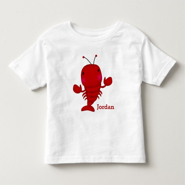 Camiseta Infantil A lagosta bonito do miúdo (Frente)