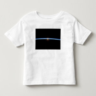Camiseta Infantil A linha fina da atmosfera de terra 2