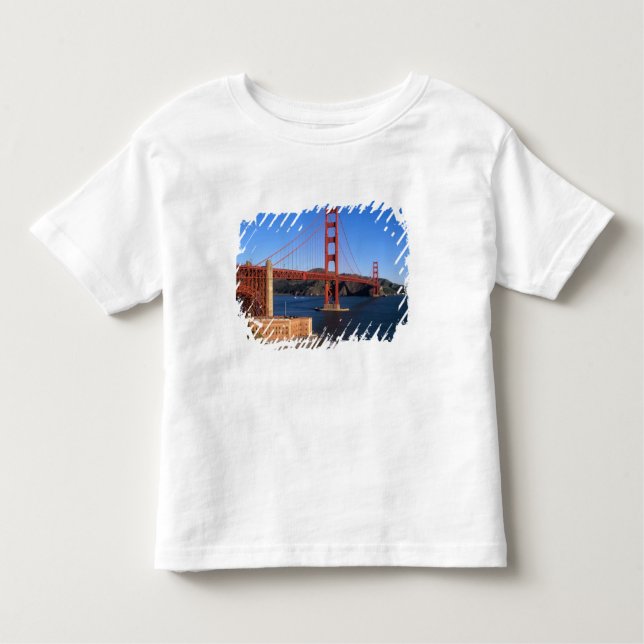Camiseta Infantil A luz da manhã banha a ponte da porta do Ouro (Frente)
