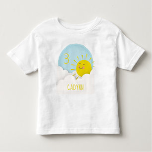 Camiseta Infantil A luz do sol nubla-se o aniversário do céu